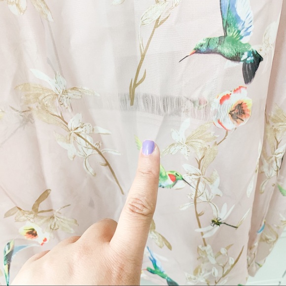 LAST ONE! JC Sunny Pink Chiffon Duster OS - Picture 5 of 7